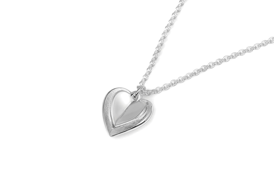 Silver Double Heart Pendant