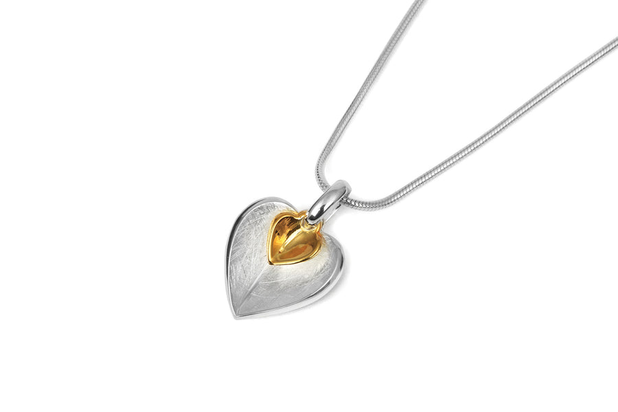 Gold Double Heart Pendant